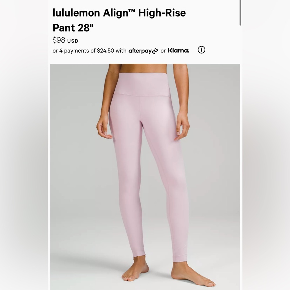 Lululemon Pink Peony Nulu Align Leggings (8)